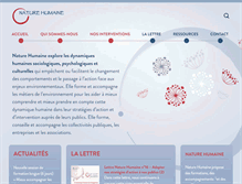 Tablet Screenshot of nature-humaine.fr